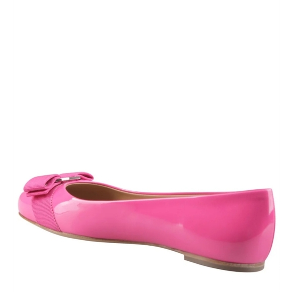 Salvatore Ferragamo Varina Ballet Flats in Patent Pink - Picture 4 of 6